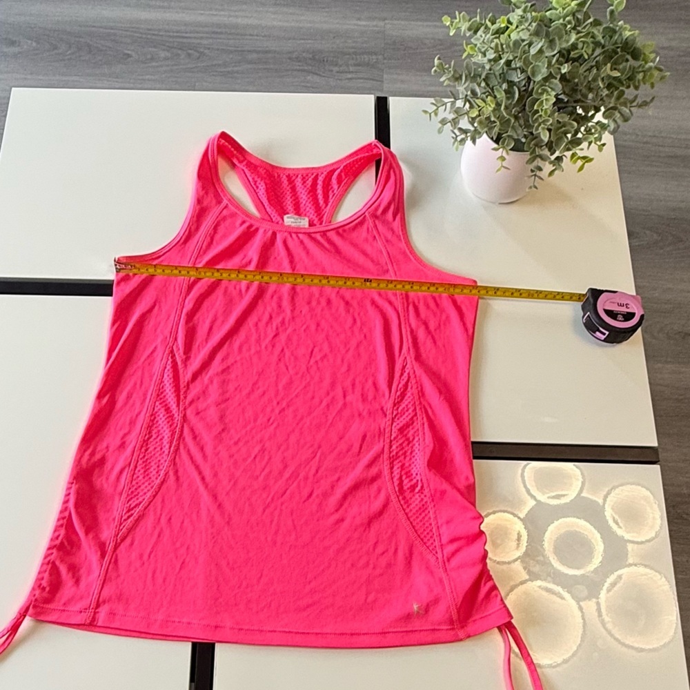 Vintage Danskin Now Neon Pink Racerback Tank Top - Y2K Style - Size M
